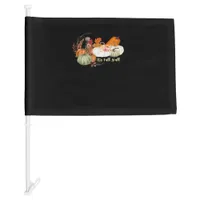 It’s Fall Y’all Autumn Halloween Design Fitted Car Flag