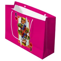 Teddy Bear King of Hearts Large Gift Bag