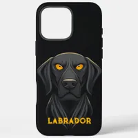 Angry Labrador Retriever Black iPhone 16 Pro Max Case