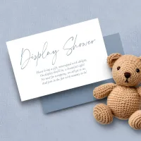 Modern Dusty Blue Handwritten Display Shower Enclosure Card