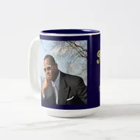 Fifty Years Fabulous at 50 Gold Typography Age 50 Two-Tone Coffee Mug