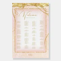 Fine Lines Gold  Seating Chart Blush ID867 Foam Board