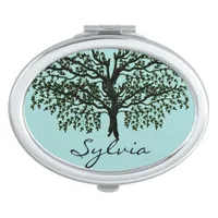 Compact Mirror - Leafy Branches