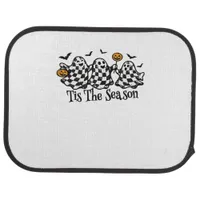 Retro Tis The Season Checkered Halloween Car Floor Mat