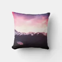 *~* Mountains Sky Purples Pinks & Lavender Photo Throw Pillow