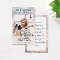 In Loving Memory Sunset Memorial Prayer Card