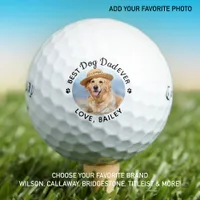 Personalized Dog Dad Best Ever Custom Photo Golf Balls