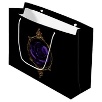 Goth Purple Rose Large Gift Bag