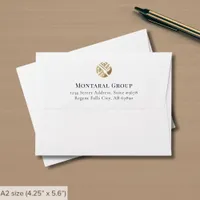 Business Return Address with Logo A2 Note Card Envelope