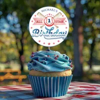 Baseball Birthday Party Favor Sticker 
