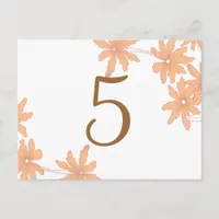 Orange Daisies Table Number