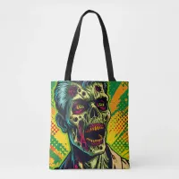 Spooky Zombie Halloween Party Tote Bag