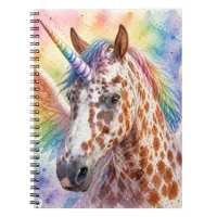 Fantasy Surreal Appaloosa Unicorn Pegasus  Notebook
