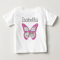 Personalize this Pretty Baby One Piece w Butterfly Baby T-Shirt