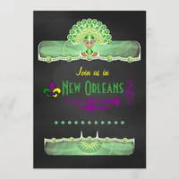 New Orleans Corporate Party Chalkboard personalize Invitation