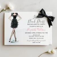 Little Black Dress High Heels Bachelorette Party Invitation