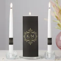 Fine Filigree Gold Wedding ID871 Unity Candle Set