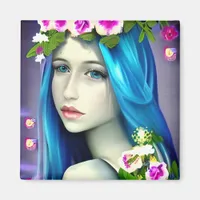 Mystical Art | Beautiful Blue Fairy  Magnet