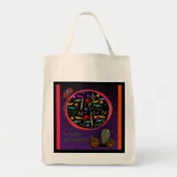 Candy, Tombstone and Jack o' Lanterns Tote Bag
