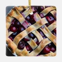 Hap-pie Christmas  | Funny Food Pun Ceramic Ornament