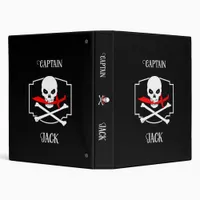 Personalized Jolly Roger (Cutlass)  3 Ring Binder