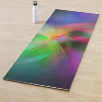 Fireworks of colors - fractal art   yoga mat