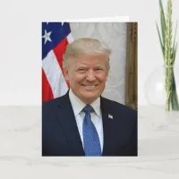 President Donald Trump Official Portrait Birthday Card