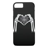 Skeleton Hands Cobweb Heart (White) Classic iPhone 8/7 Case
