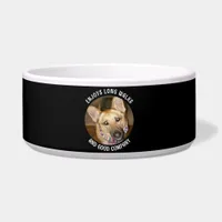 Custom Photo Black Tan German Shepherd Quote Pet Bowl