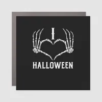 Halloween Skeleton Hands Heart Cute Women Girls Ki Car Magnet