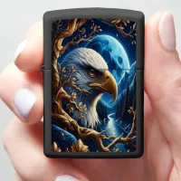 Golden Willow, Nighttime Eagle  Zippo Lighter