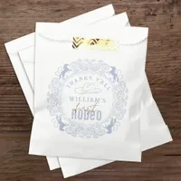 Dusty Blue Western Rodeo First Birthday Favor Bag 