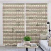 Southwest Geometric Butterfly Pattern 50x96 Inch Sheer Curtains