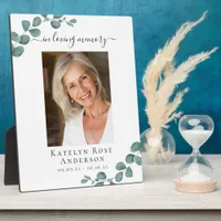 In Loving Memory Photo Funeral Eucalyptus Memorial Plaque