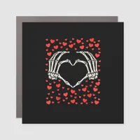 Skeleton Hand Red Heart Birthday Valentines Day  Car Magnet