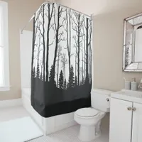 Forest silhoette Shower Curtain