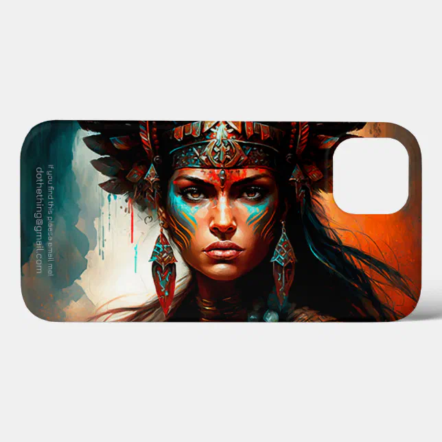 New World Warrior Princess Portrait Oil Watercolor iPhone 13 Case