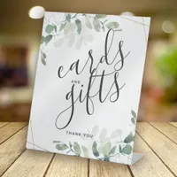 Eucalyptus Gold Foil Cards & Gifts  Pedestal Sign