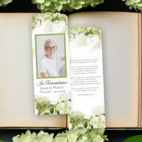 Green Hydrangea Watercolor Funeral / Celebration of Life Memorial