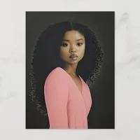 Beautiful Woman Dressed in Pink Postcard