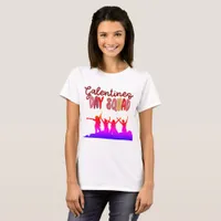 Colorful Galentine's Day Squad  Silhouette Women's T-Shirt