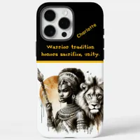 Warrior queen with her lion companion iPhone 16 pro max case