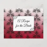 A Recipe For the Bride Wedding Recipe Card