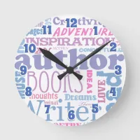 Fun Author Sayings Round Clock