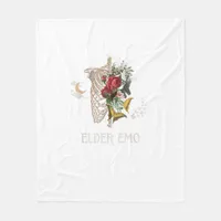 Elder Emo Funny Goth Older Gothic Cottagecore Gobl Fleece Blanket