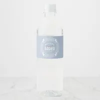 First Rodeo Blue Western Wild West Ranch Birthday Water Bottle Label