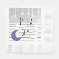 It's a Boy! Baby Shower Star and Moon Themed Napkins