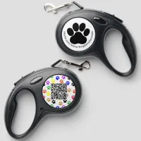 Logo & QR Code Your Business Dog Training Walker Retractable Pet Leash