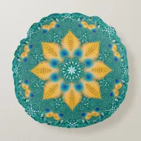 Geometric Art | Hypnotic Energy Round Pillow