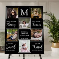 Elegant In Loving Memory Photo Collage Funeral Foam Board